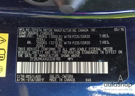 2016 Lexus Rx 350 z USA, uszkodzony, nr VIN 2T2BZMCAXGC036185